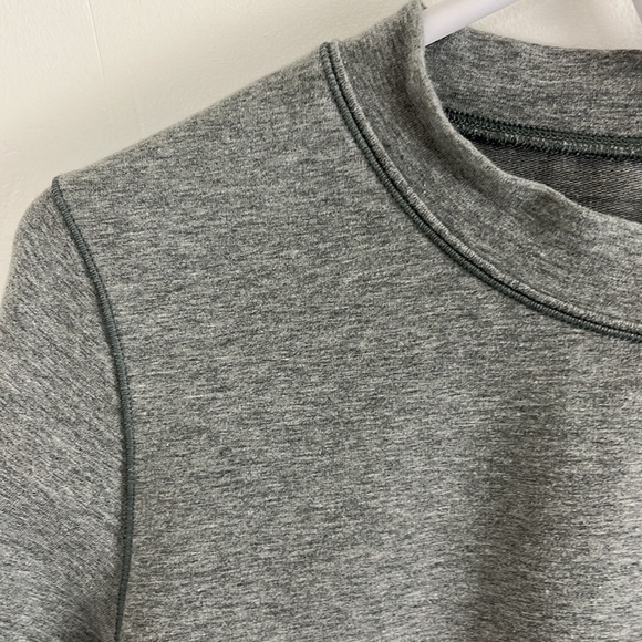 Lululemon Grey Jersey Knit Sweatshirt Crop Top - Picture 3 of 5